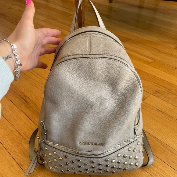 Michael Kors | Bags | Grey Studded Micheal Kors Leather  display picture 1